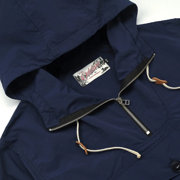 Navy Nylon Anorak Jacket