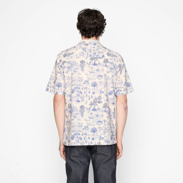 ALOHA SHIRT
Linen Cats - Blue