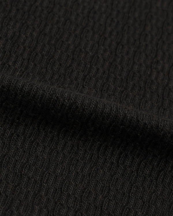 Henley - Cashmere Blend Honeycomb - Sumi Black