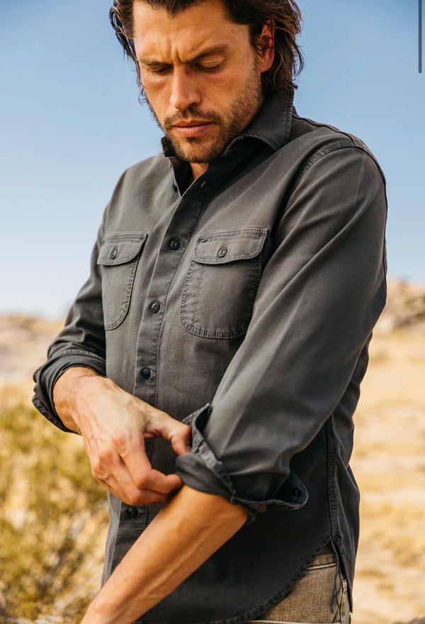 The Brace Stretch Oxford Shirt - Charcoal