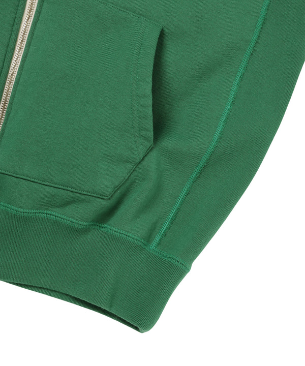 Zip Hoodie - Super Looper French Terry - Varsity Green