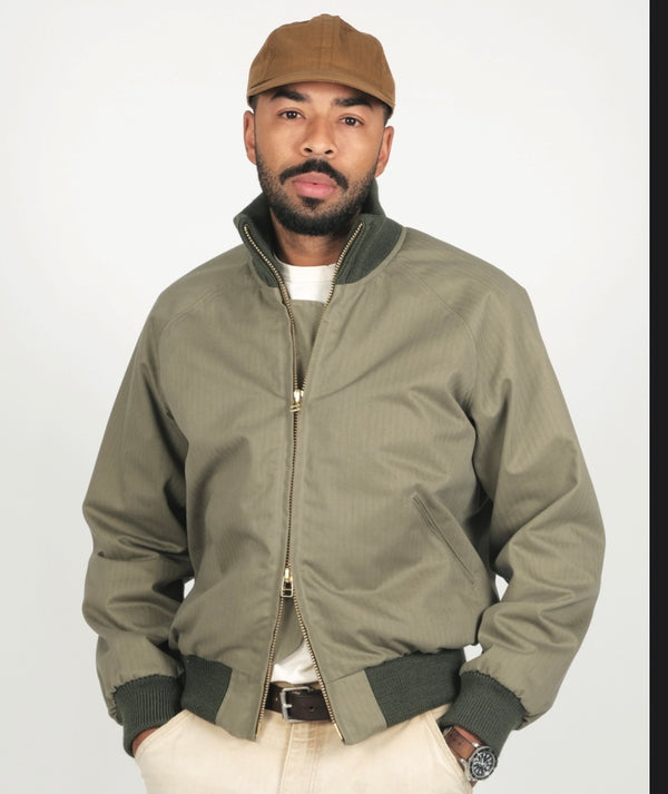 Pilot Jacket - Sage Dry Waxed Cotton