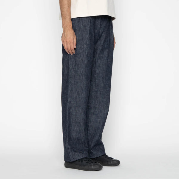 Pleated Trouser - 10oz Rinsed Denim - Indigo