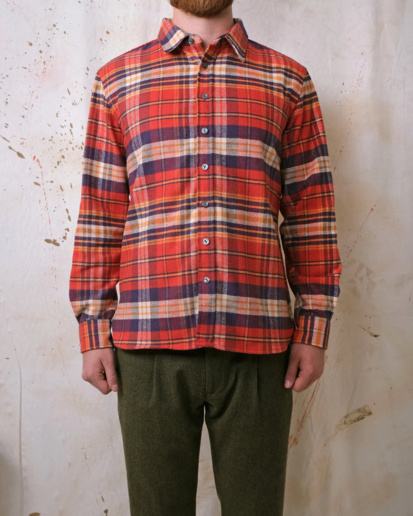 Vintage Plaid Blanket Easy Shirt