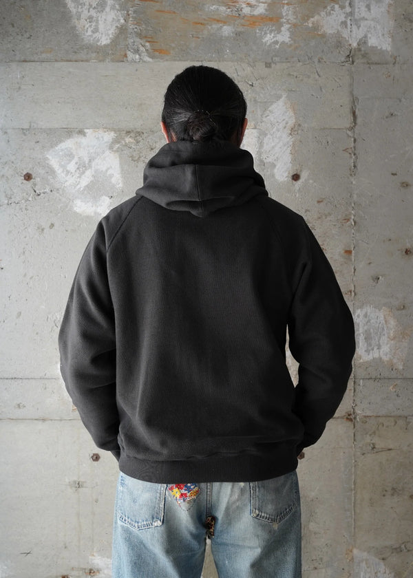 Pullover Hoodie - 876gsm Double Heavyweight French Terry - Sumi Black