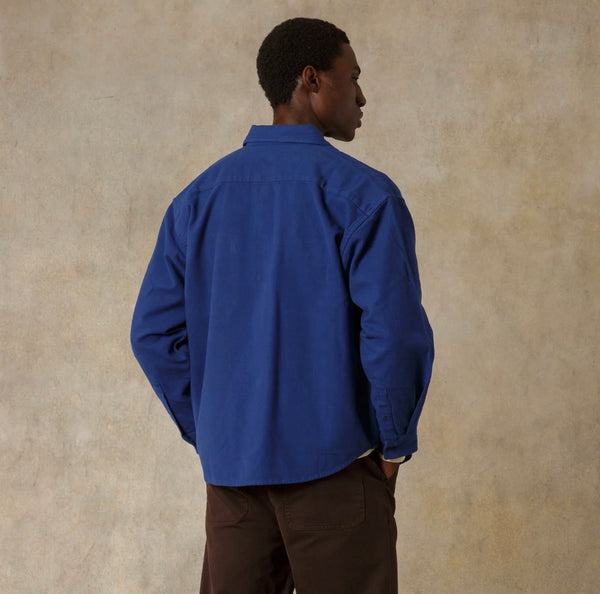 NOTCHED POCKET FLANNEL SHIRT - ULTRA BLUE
