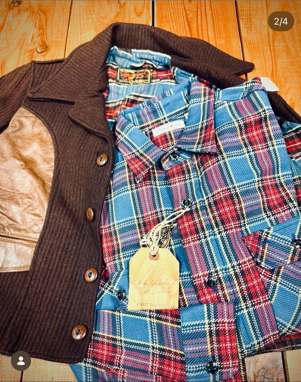 Lot No. SC29158 / FICTION & ROMANCE TWILL CHECK WORK SHIRT
