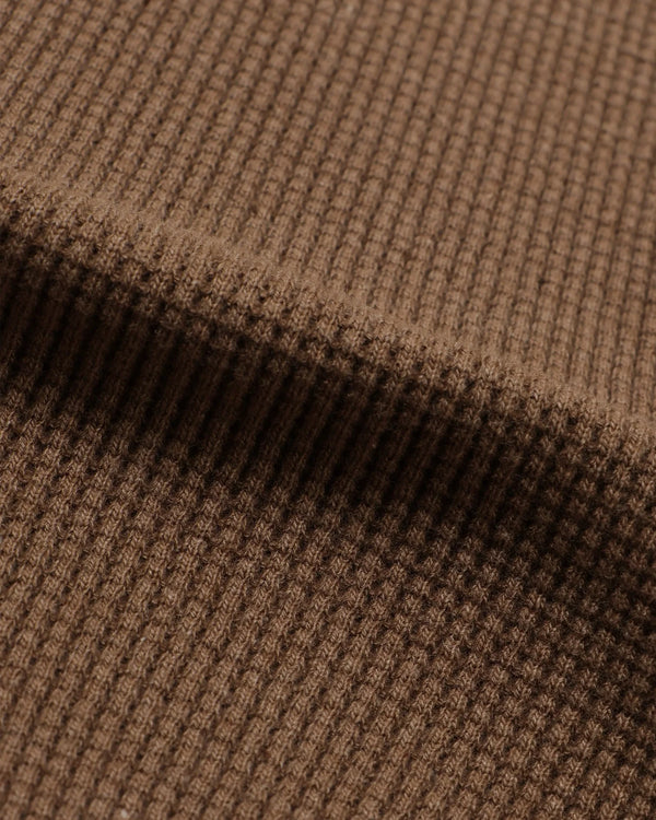 Henley - Iron Mordant Foxfibre® Heavyweight Waffle - Coyote 80