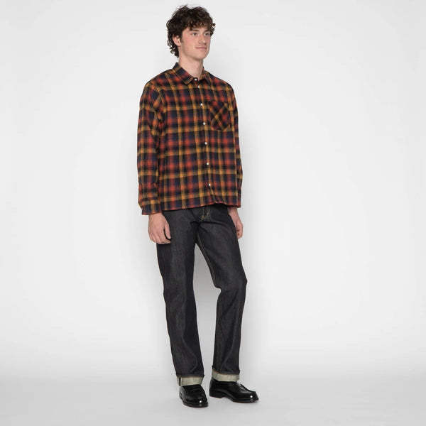 TRUE SHIRT
Shaggy Flannel - Red/Amber/Navy