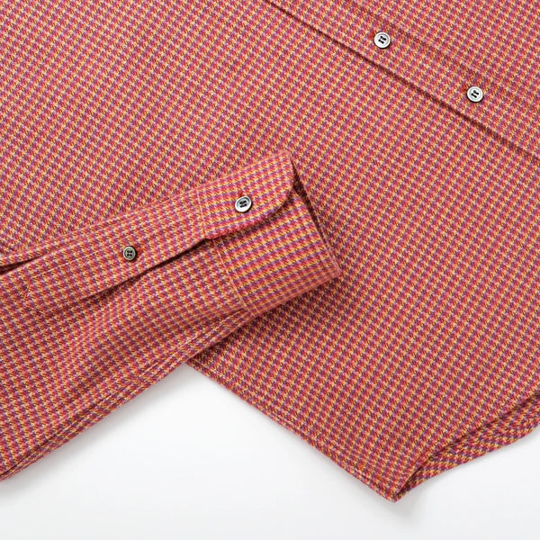 Sunset Micro Plaid Flannel Classic Shirt