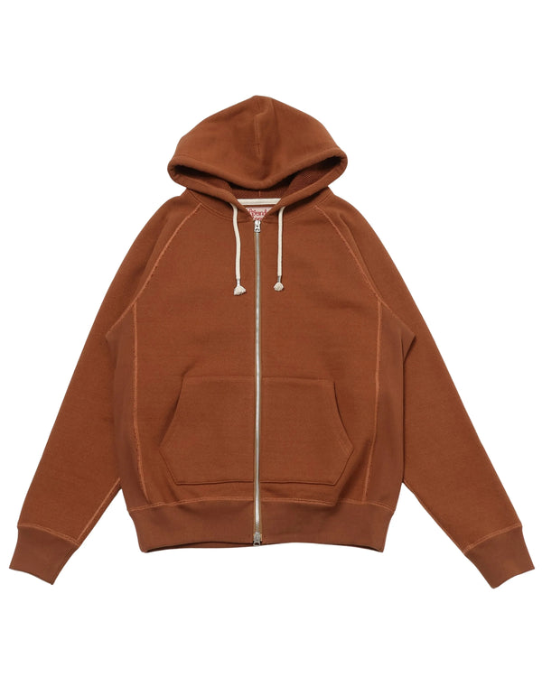 Zip Hoodie - Double Heavyweight French Terry - Rust