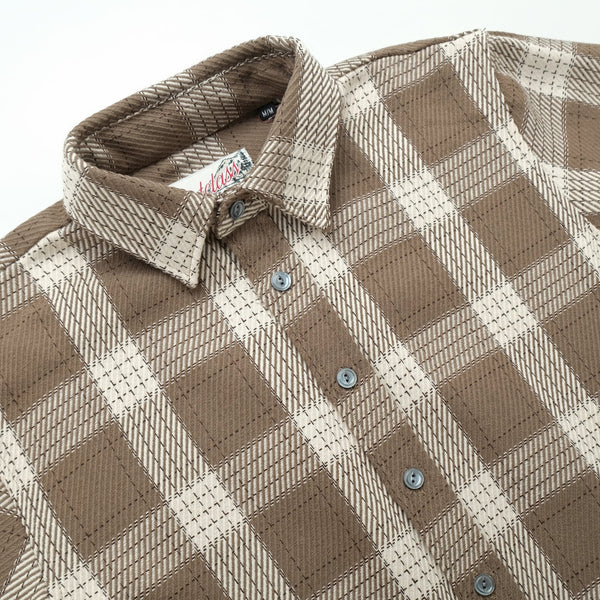 Taupe Check Easy Shirt