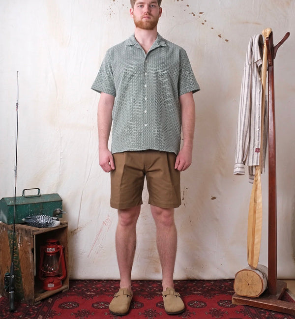 Pine Jacquard Short Sleeve Havana Shirt