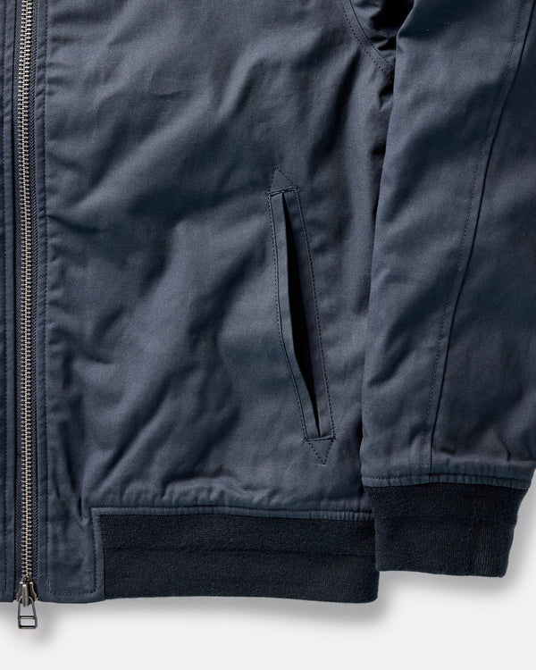 The Insulated Bomber Jacket
in Dark Navy Dry Wax