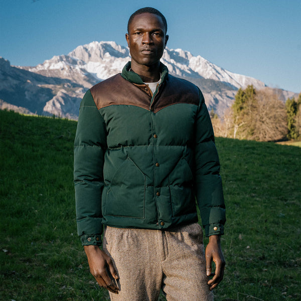 “Bivacco” Forest Green Western Down Jacket