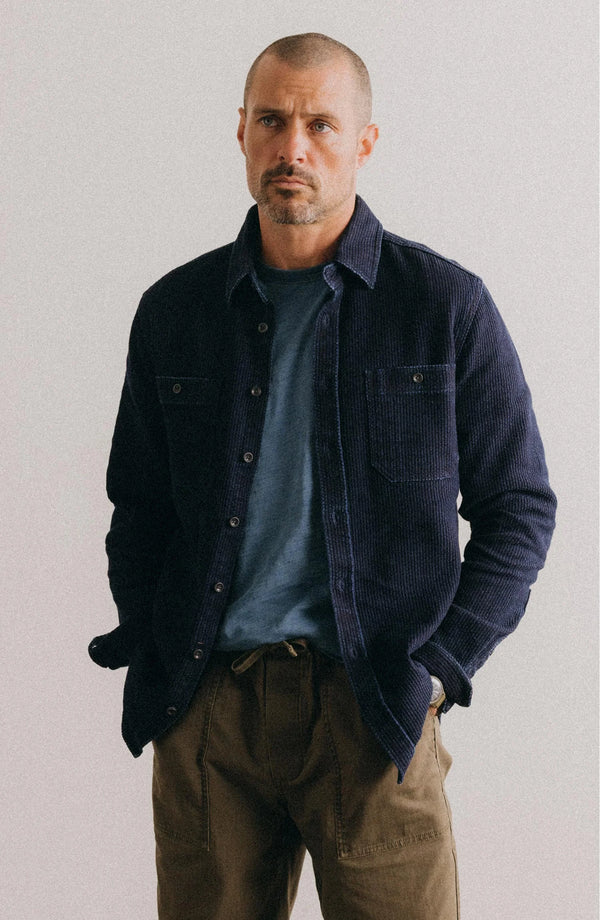 The Utility Shirt
in Rinsed Indigo Sashiko