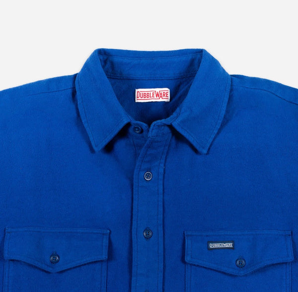 NOTCHED POCKET FLANNEL SHIRT - ULTRA BLUE