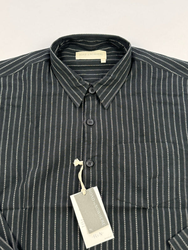 Accord Japanese Organic Cotton Shirt - Black Stripe