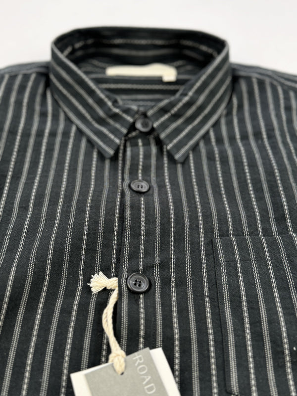 Accord Japanese Organic Cotton Shirt - Black Stripe