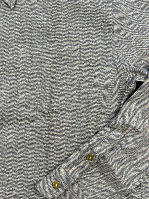 Accord Organic Cotton Flannel Shirt - Saddle Herringbone