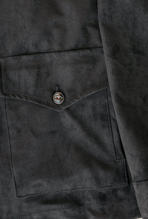 The Propeller Velour Knit Jacket- Jet Black