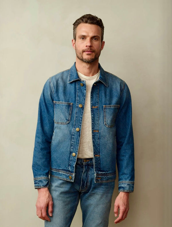 Cody Japanese Denim Jacket - Berlin Blue m