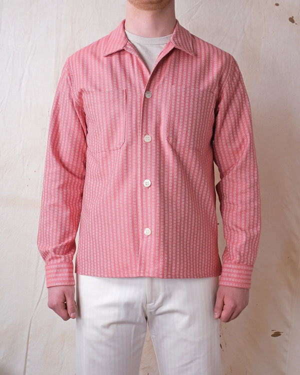 Salmon Jacquard Denim Club Shirt