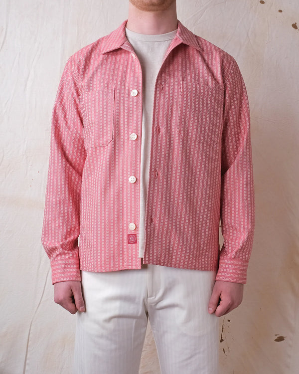 Salmon Jacquard Denim Club Shirt