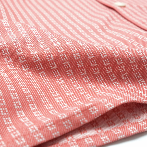 Salmon Jacquard Denim Club Shirt