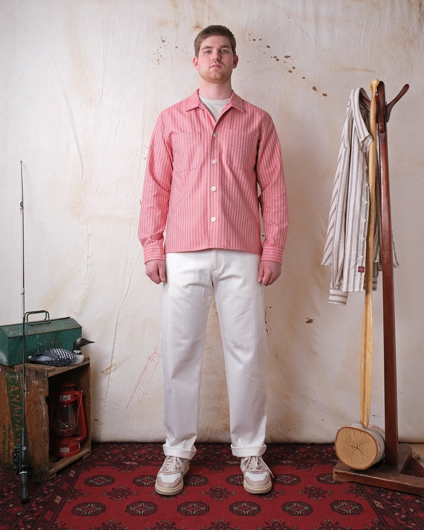 Salmon Jacquard Denim Club Shirt