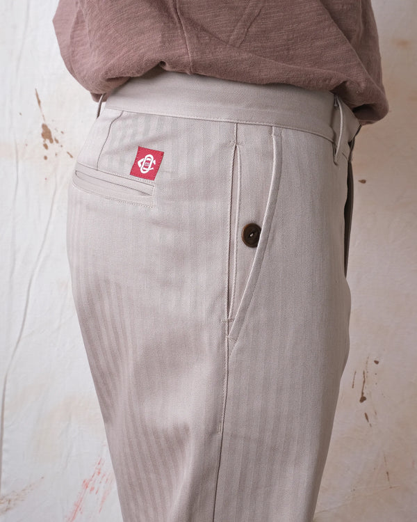 Taupe Herringbone Engineer Pant