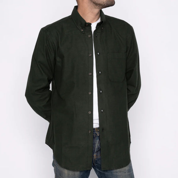 Easy Shirt - Solid Flannel - Forest