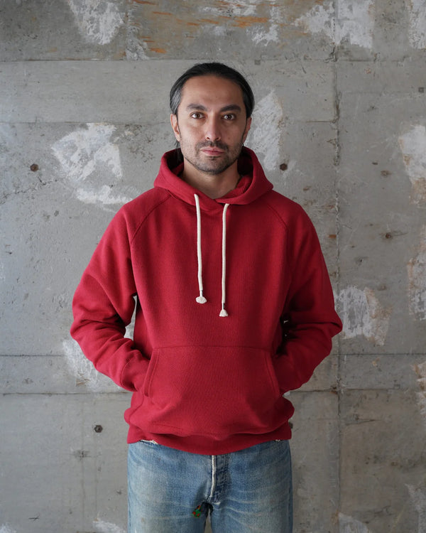 Pullover Hoodie - 876gsm Double Heavyweight French Terry - Red