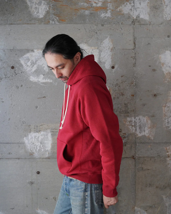 Pullover Hoodie - 876gsm Double Heavyweight French Terry - Red