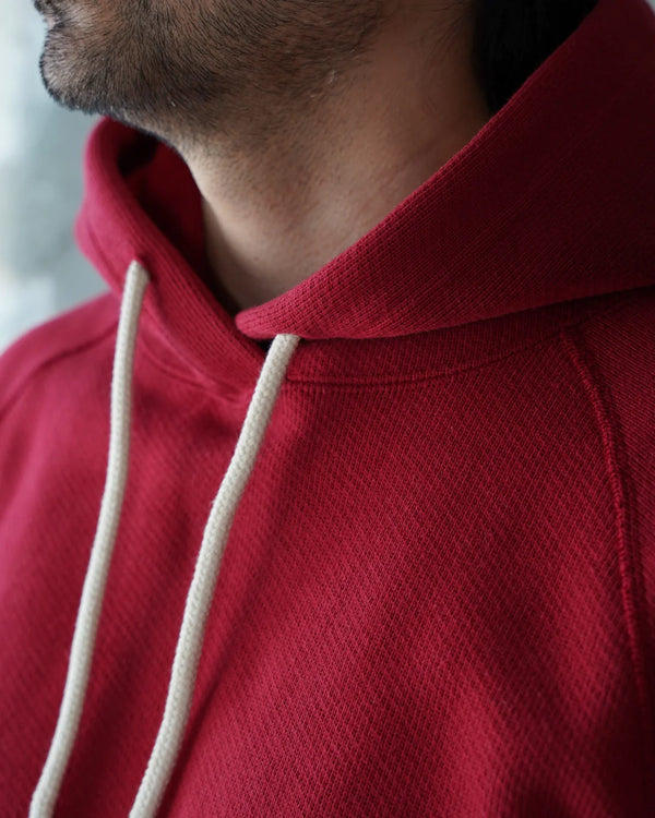 Pullover Hoodie - 876gsm Double Heavyweight French Terry - Red