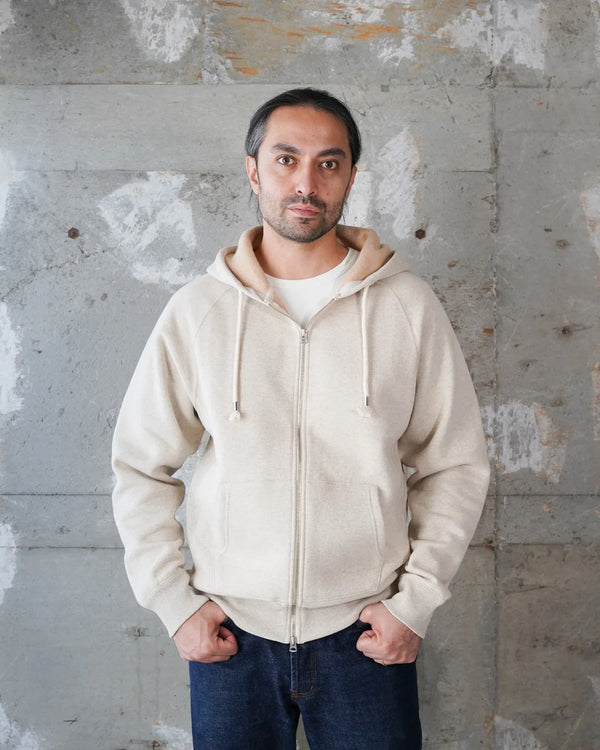 Zip Hoodie - Fleeced Fox Fiber - Oatmeal