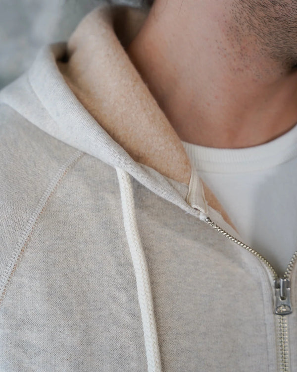 Zip Hoodie - Fleeced Fox Fiber - Oatmeal