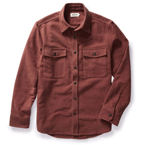 The Maritime Shirt Jacket in Black Cherry Moleskin