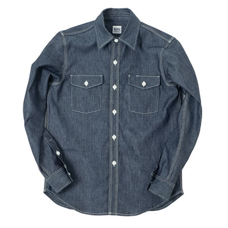 11.4oz INDIGO DOUBLE WEAVE SHIRT