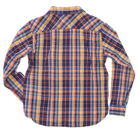 Heavy Flannel Shirt - Blue/Orange