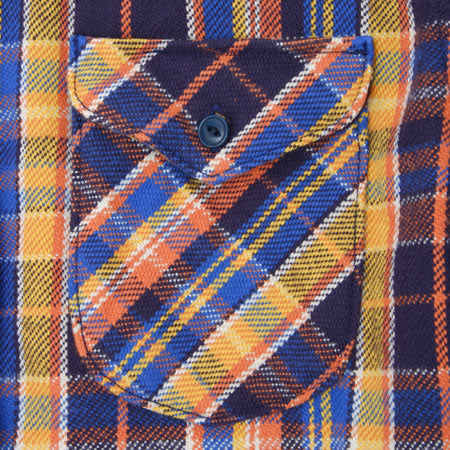 Heavy Flannel Shirt - Blue/Orange