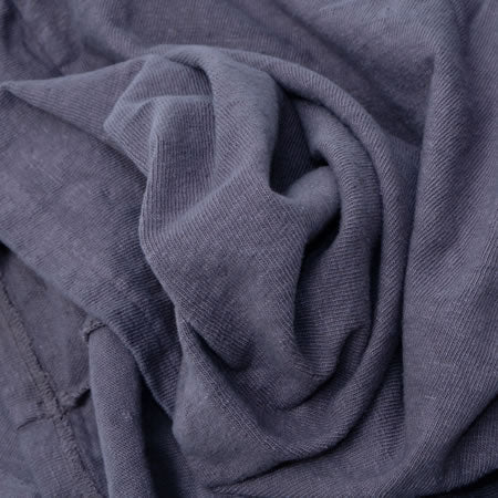 No. 8 Slub Nep Short Sleeve T-Shirt - Purple Navy