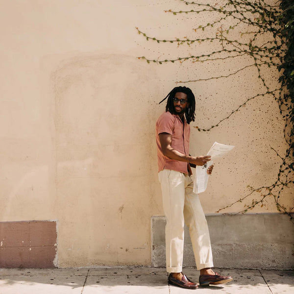 The Conrad Shirt
in Fired Brick Dobby