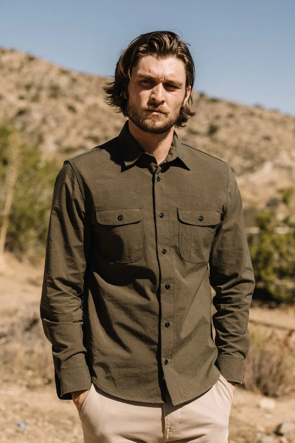 THE BRACE WATER REPEL MILITARY GREEN SHIRT