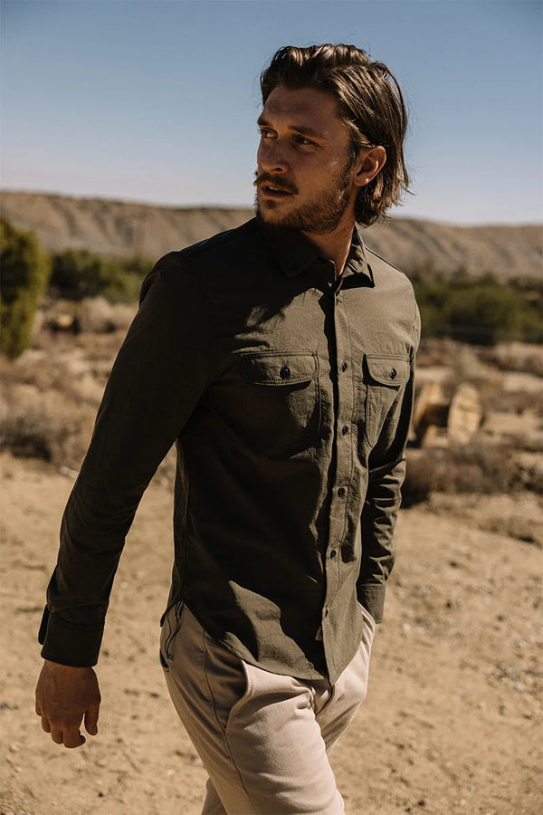 THE BRACE WATER REPEL MILITARY GREEN SHIRT