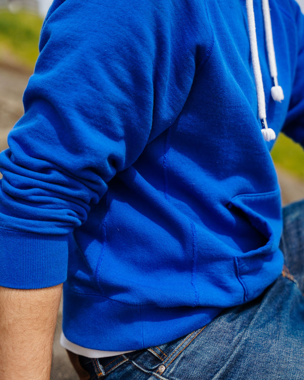 Super Looper French Terry Pullover Hoodie Sweatshirt - Royal Blue