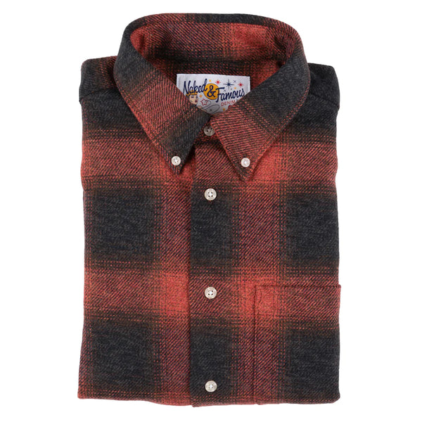 Easy Shirt - Tweedy Cotton Vintage Brushed - Red