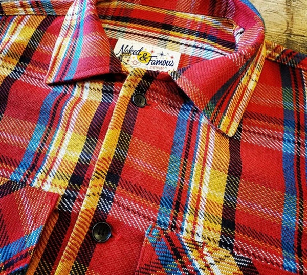 Work Shirt - Loose Weave Vintage Flannel - Red