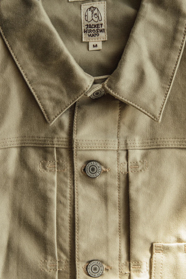 "THE BLADE" MOLESKIN JACKET - BEIGE