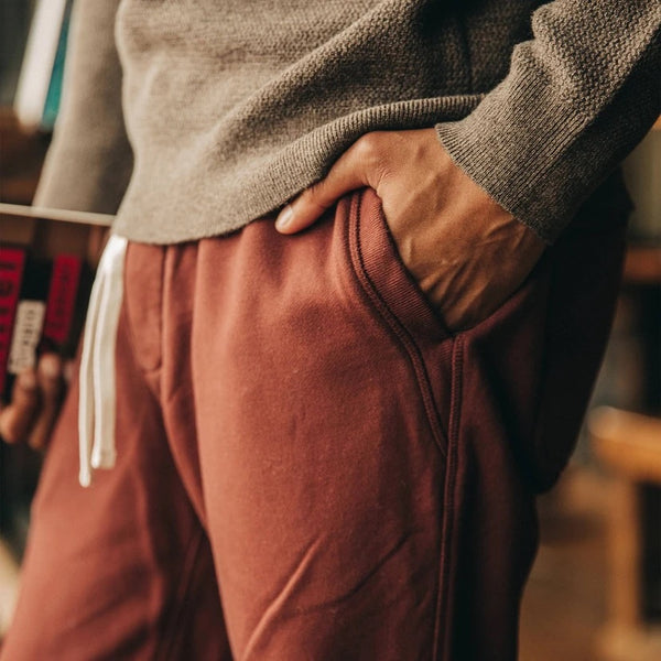 The Fillmore Pant in Burgundy Terry